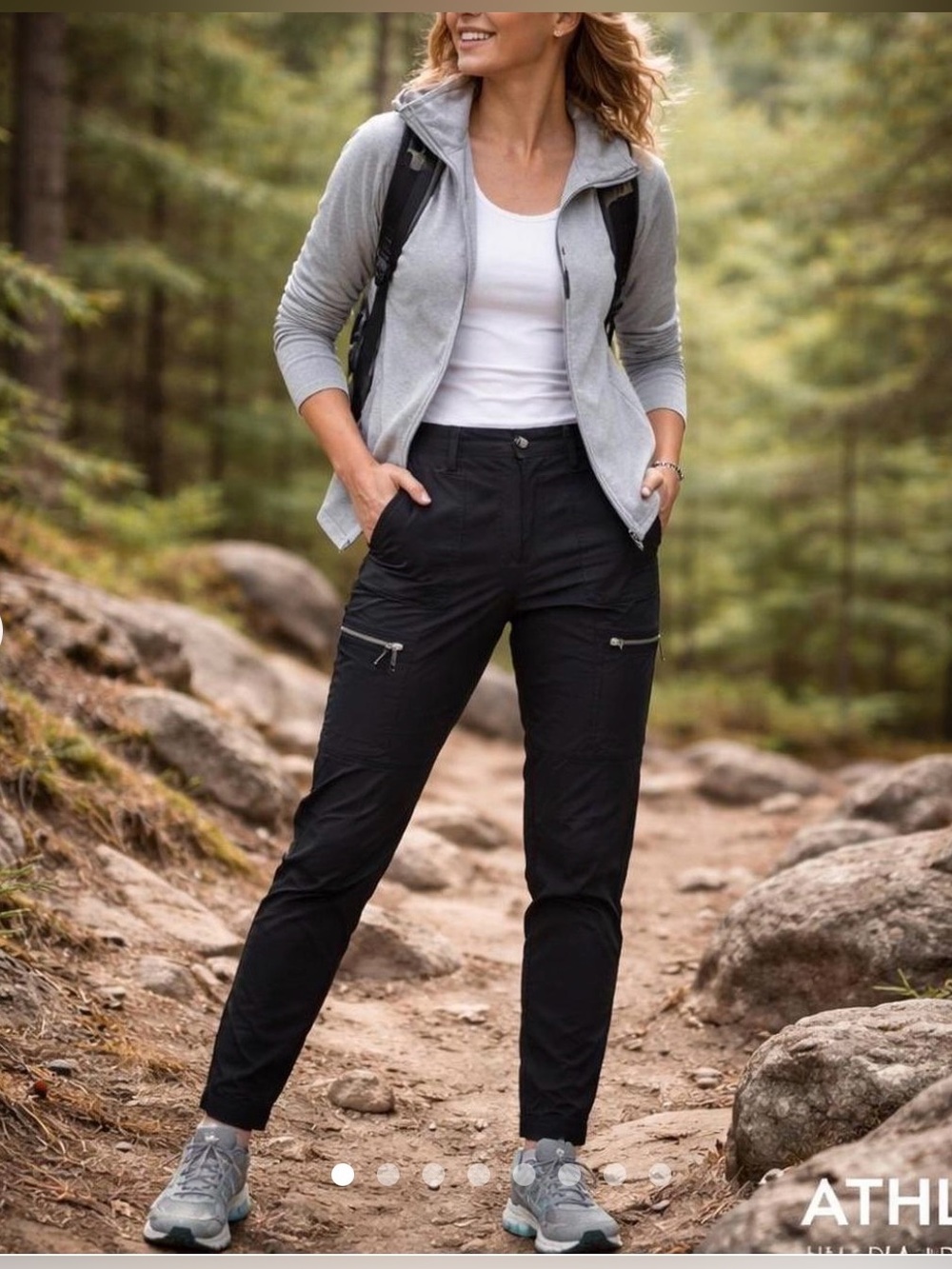 Athleta Black Headlands Hybrid Cargo Pants - Size 0